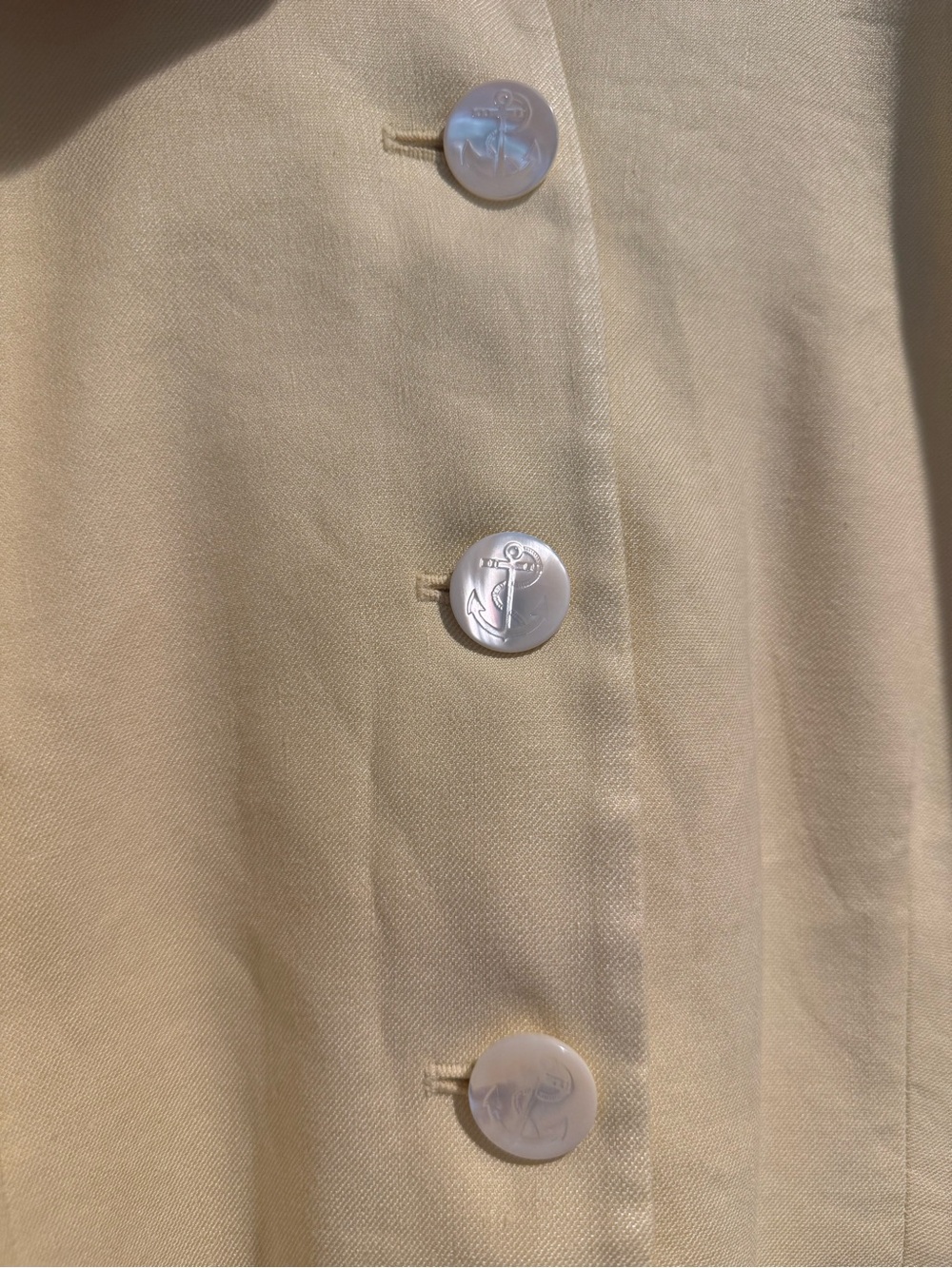 Veronica Beard Sleeveless Collared Button-Front Light Yellow Vest Shirt w/ Tags - Picture 9 of 14